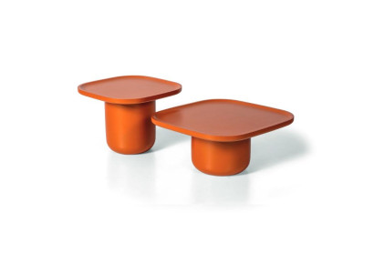 Living room 2x Coffee table Square Luxury Orange Design Furniture Tables